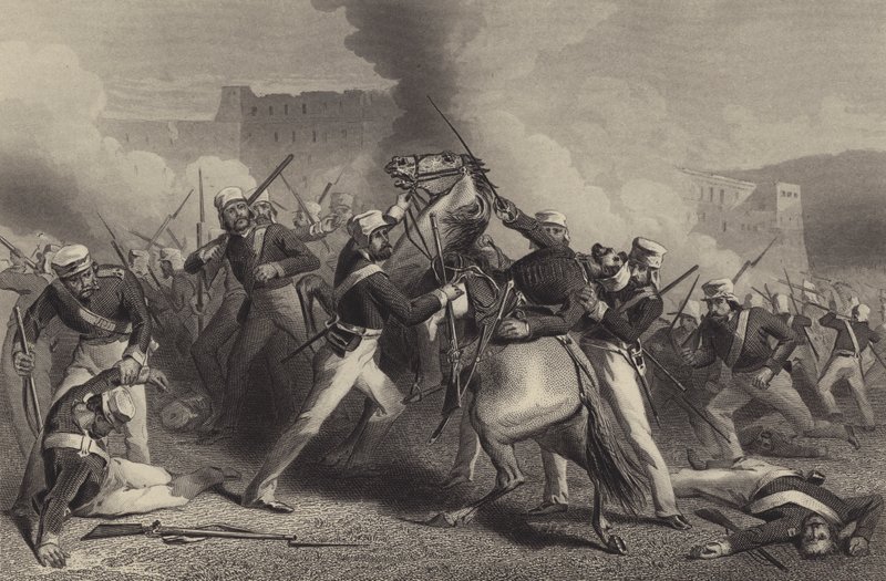 Death of Brigadier Adrian Hope in the Attack on the Fort of Roodamow by English School