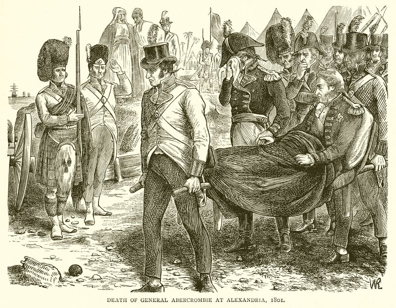 Death of General Abercrombie at Alexandria, 1801 by English School