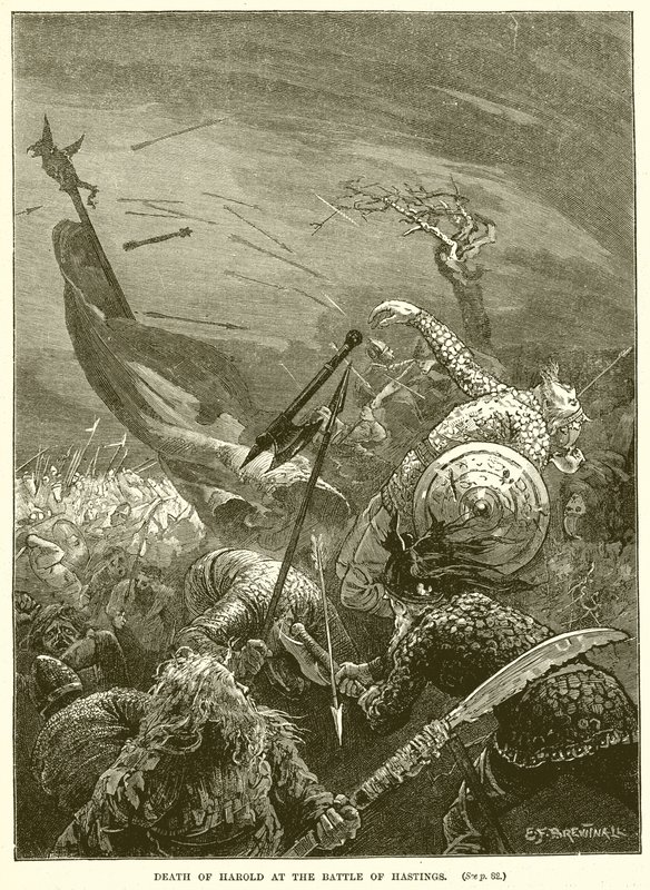 Death of Harold at the Battle of Hastings by English School