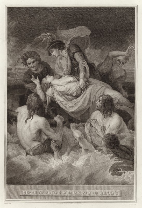Death of Prince William, Son of Henry I by English School