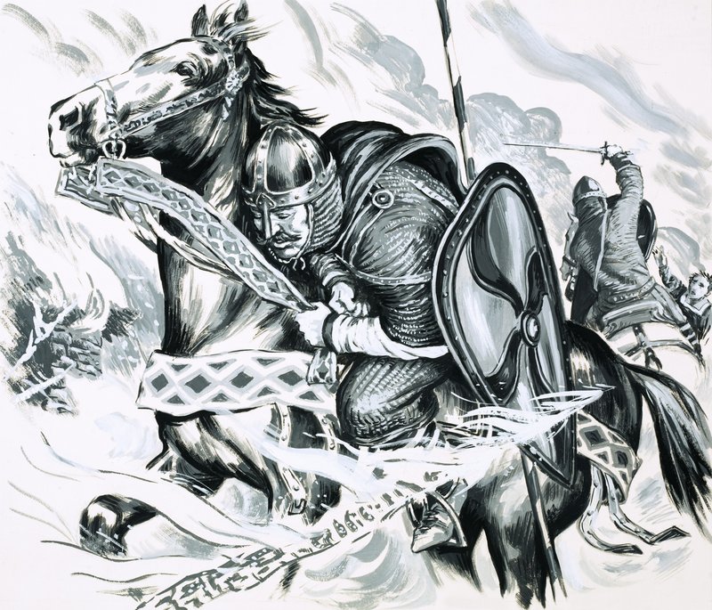 Death of William the Conqueror by English School