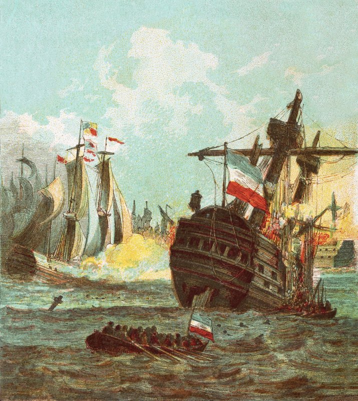 Defeat of the Dutch Fleet by English School