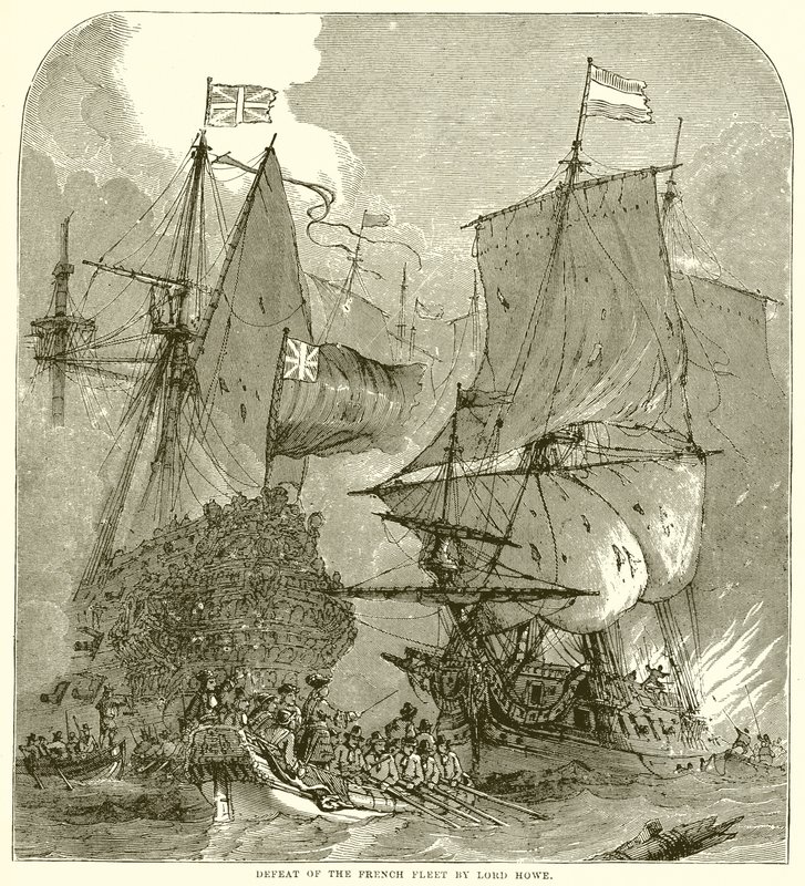 Defeat of the French Fleet by Lord Howe by English School