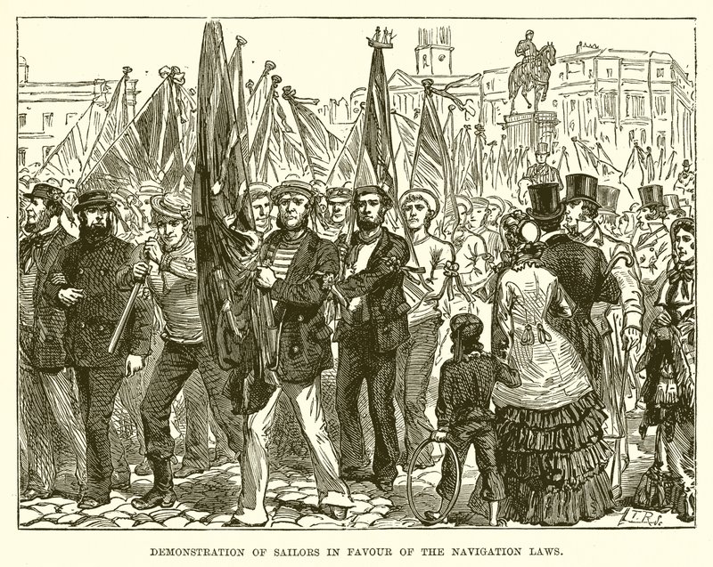 Demonstration of Sailors in Favour of the Navigation Laws by English School