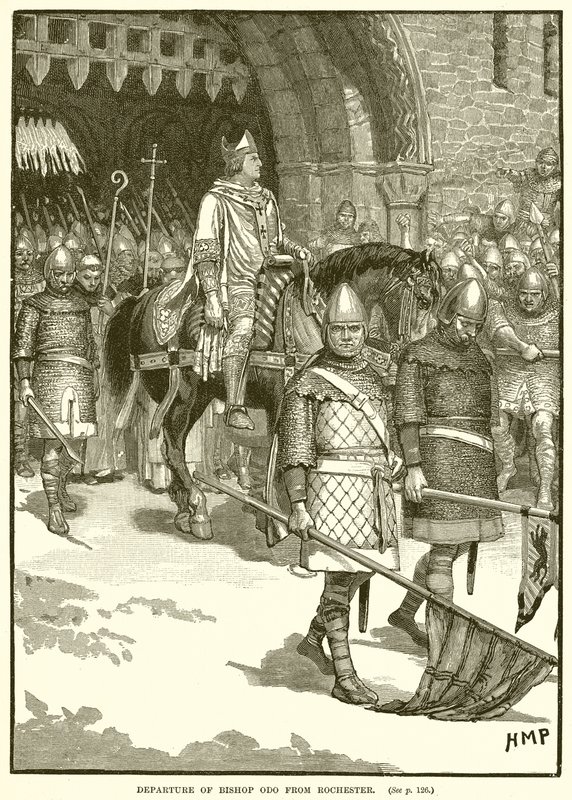 Departure of Bishop Odo from Rochester by English School