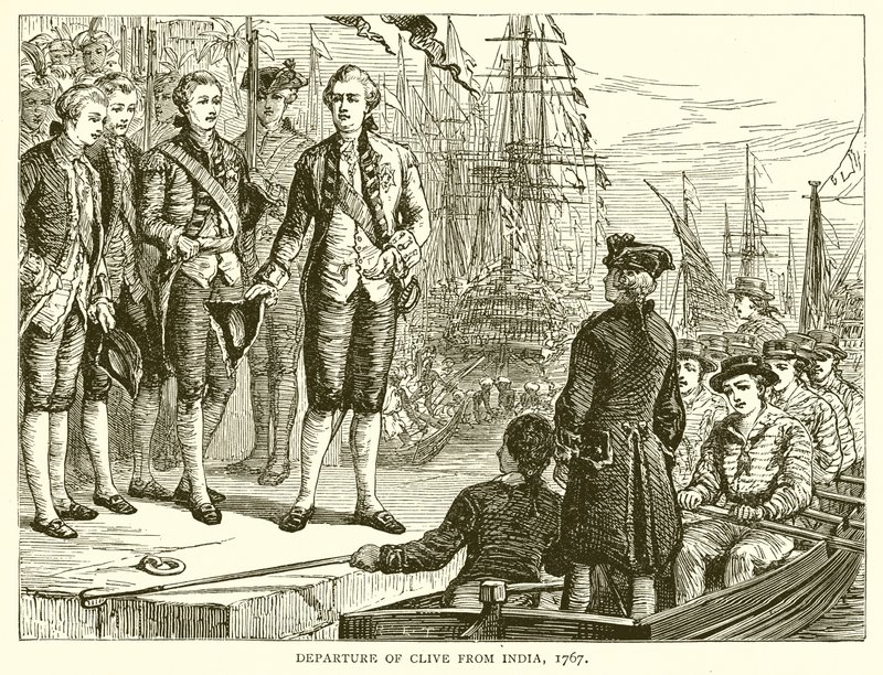 Departure of Clive from India, 1767 by English School
