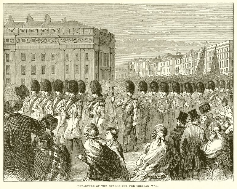 Departure of the Guards for the Crimean War by English School