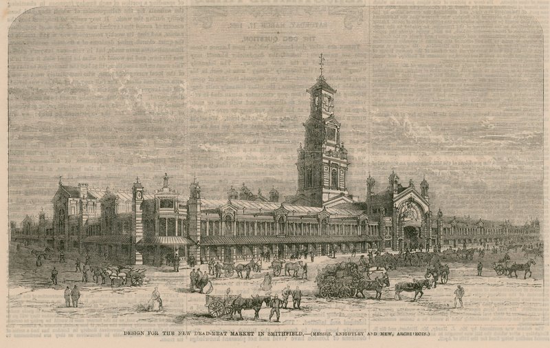 Design for the New Dead-Meat Market in Smithfield by English School
