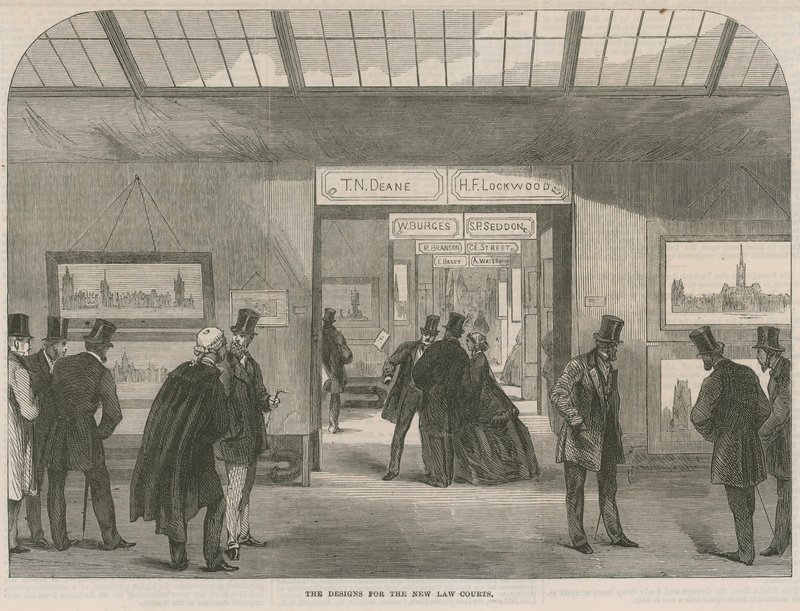 Designs for the New Law Courts by English School