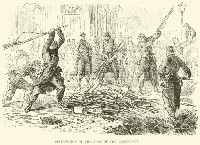 Destruction of the Arms of the Insurgents, April 1871 by English School