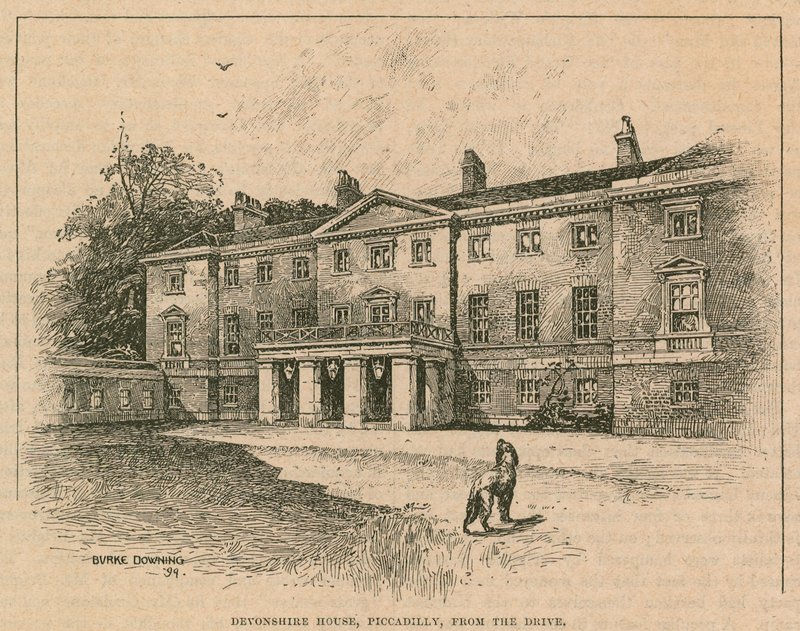 Devonshire House, Piccadilly, London, from the drive by English School