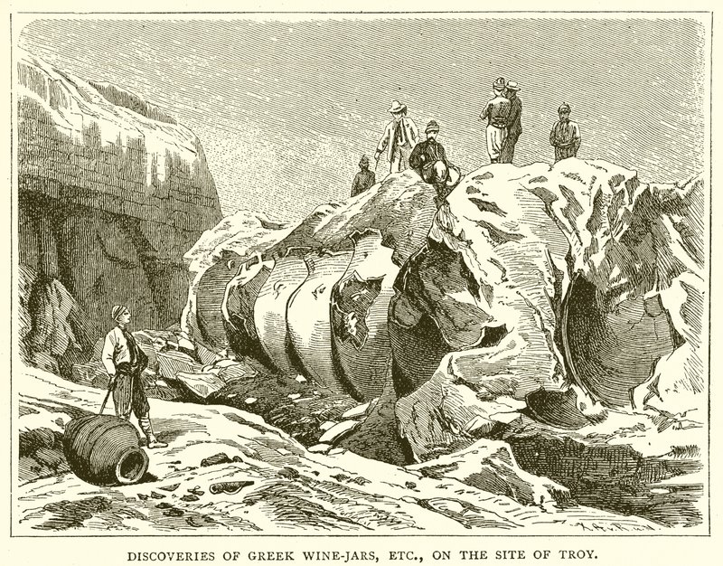 Discoveries of Greek Wine-Jars, Etc., on the Site of Troy by English School