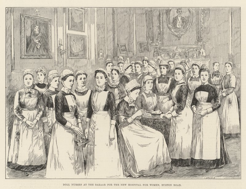 Doll Nurses at the Bazaar for the New Hospital for Women, Euston Road by English School