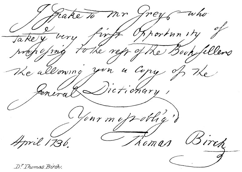 Dr. Thomas Birch by English School