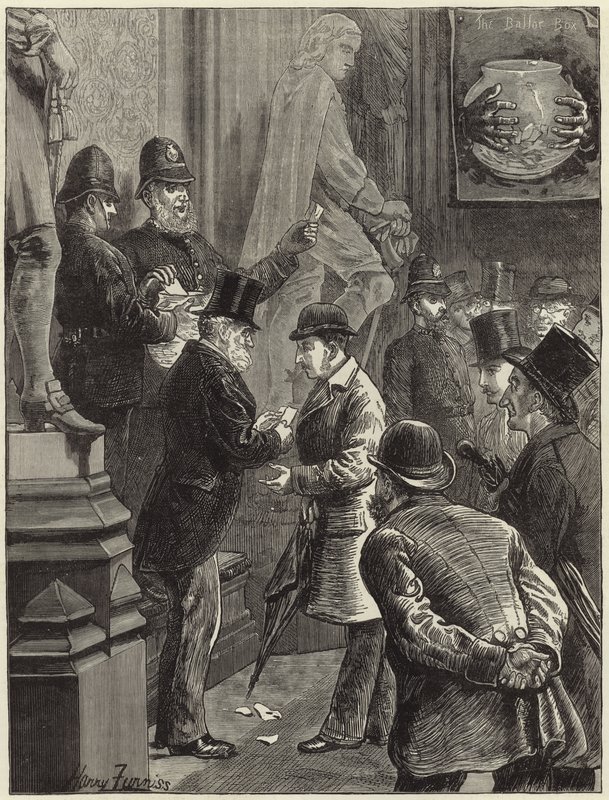 Drawing Lots for Admission to the Strangers Gallery by English School