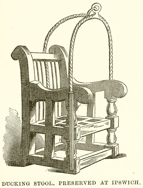 Ducking Stool Preserved at Ipswich by English School