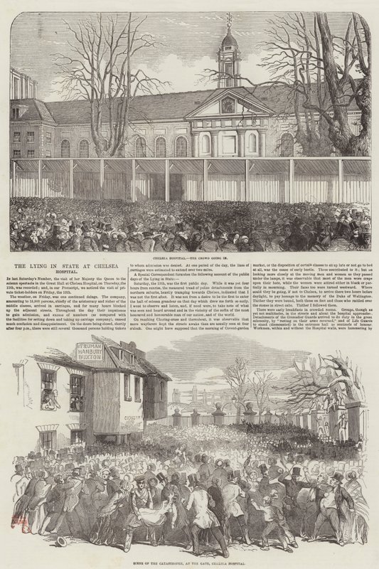 Duke of Wellington Lying in State at the Chelsea Hospital by English School