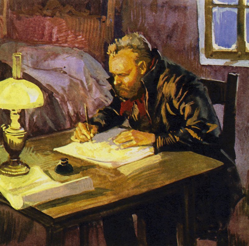 Dvořák wrote for long hours in his miserable lodgings by English School