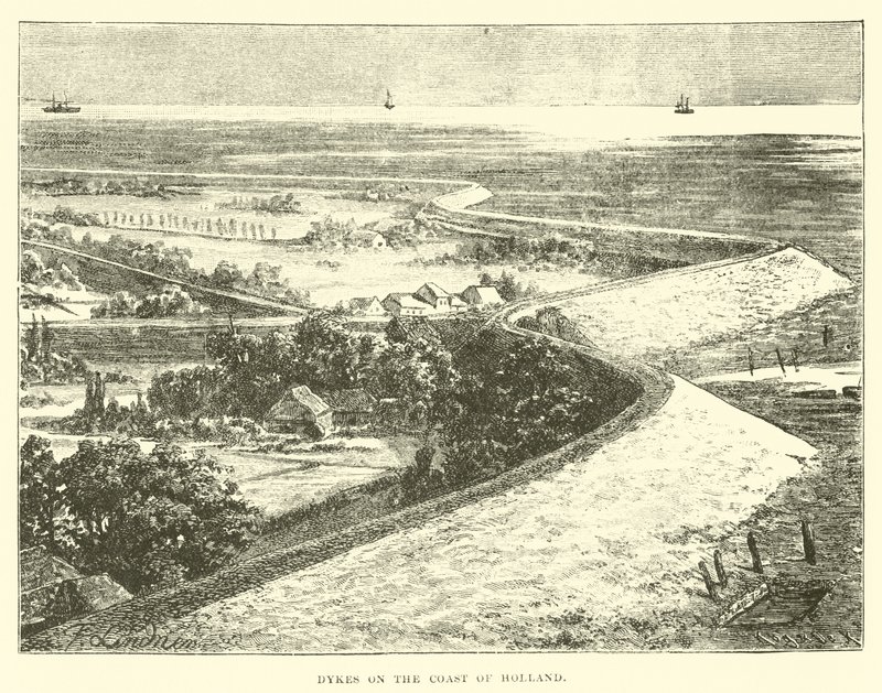 Dykes on the coast of Holland by English School