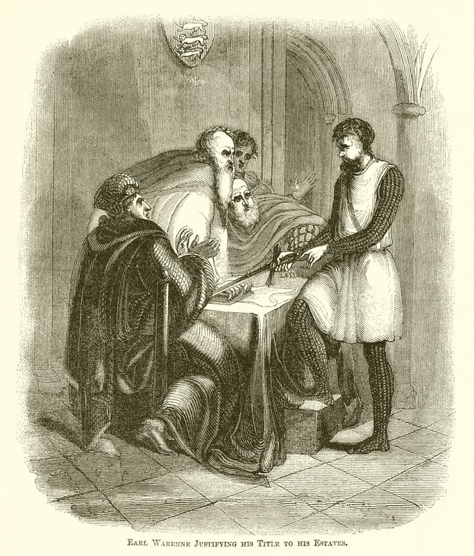 Earl Warenne justifying his Title to his Estates by English School