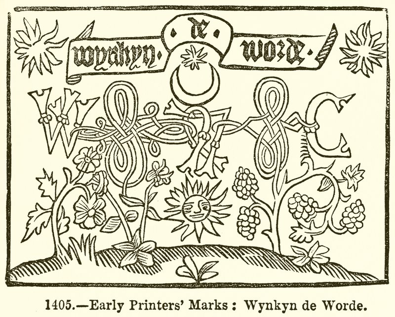 Early Printers Marks: Wynkyn de Worde by English School