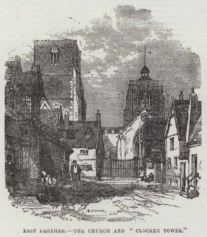 East Dereham, the Church and "Clocker Tower" by English School