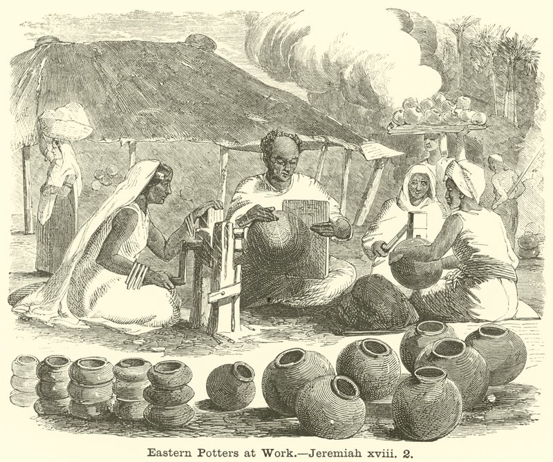Eastern Potters at Work by English School