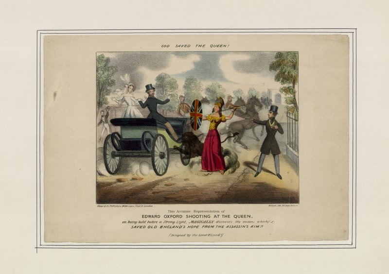 Edward Oxford shooting at the Queen, saved by Britannia by English School