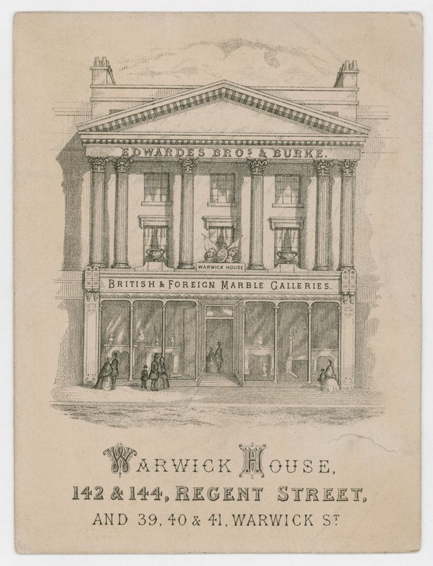 Edwardes Brothers & Burke, Trade Card by English School