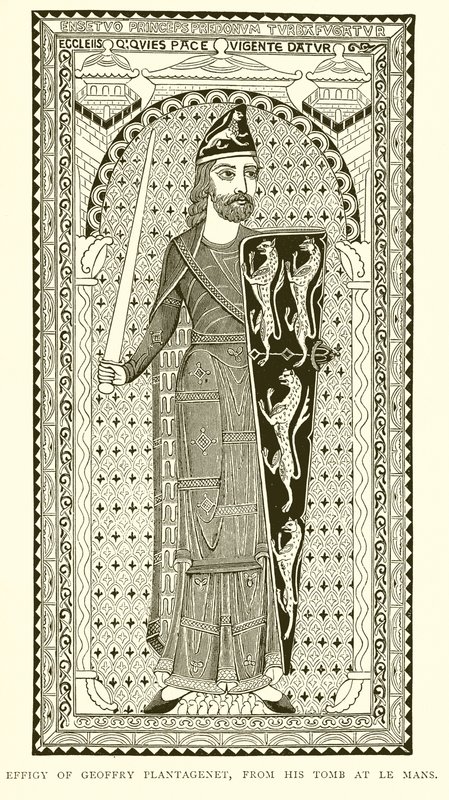 Effigy of Geoffrey Plantagenet, from His Tomb at Le Mans by English School