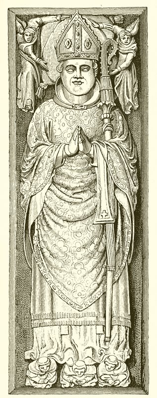 Effigy of William of Wykeham on his Tomb in Winchester Cathedral by English School