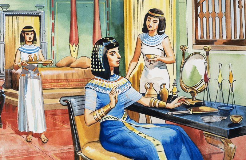Egyptian Lady at Her Dressing Table by English School