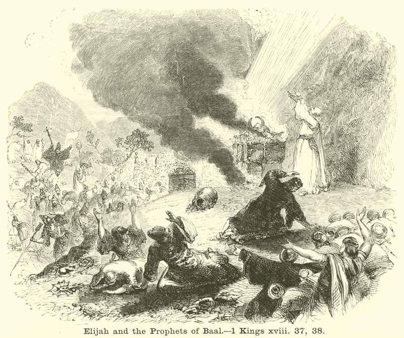 Elijah and the Prophets of Baal by English School