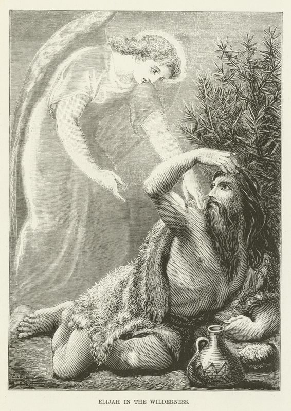 Elijah in the Wilderness by English School