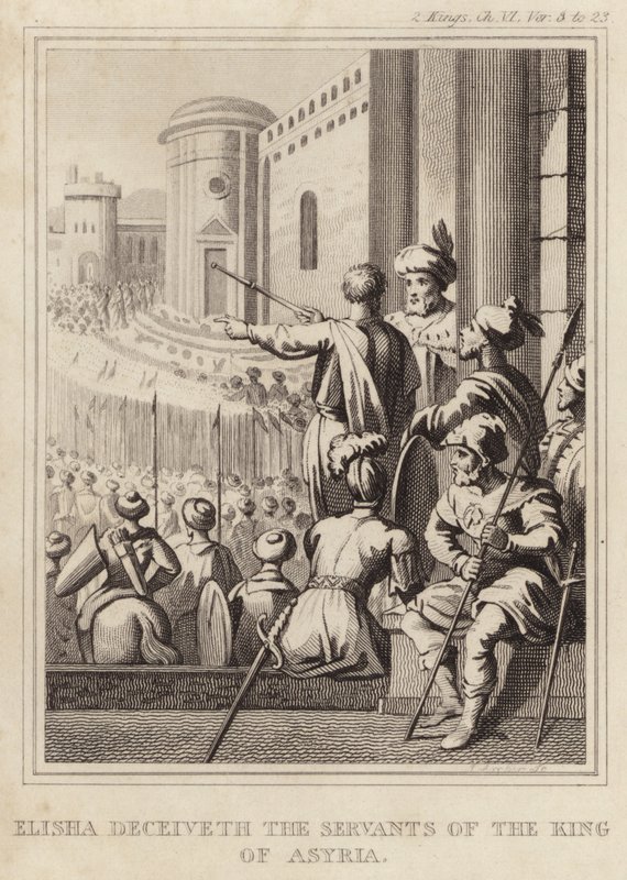 Elisha Deceives the Servants of the King of Assyria by English School