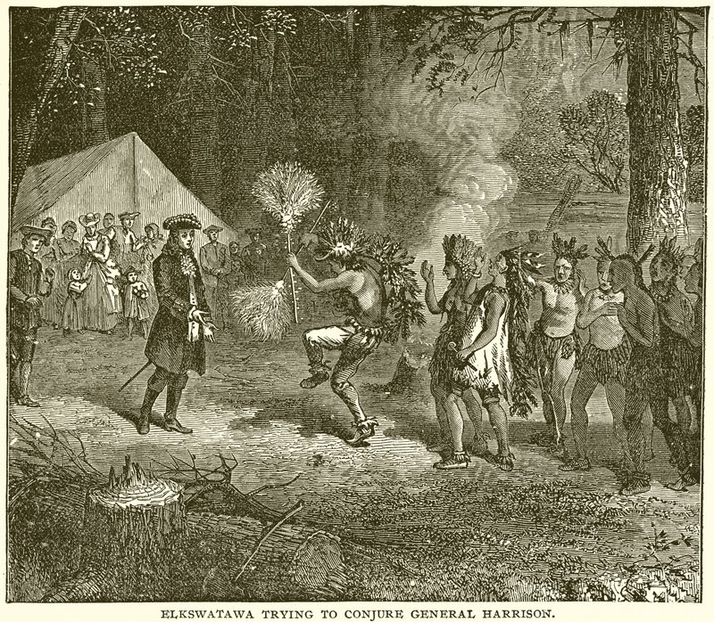 Elkswatawa trying to Conjure General Harrison by English School