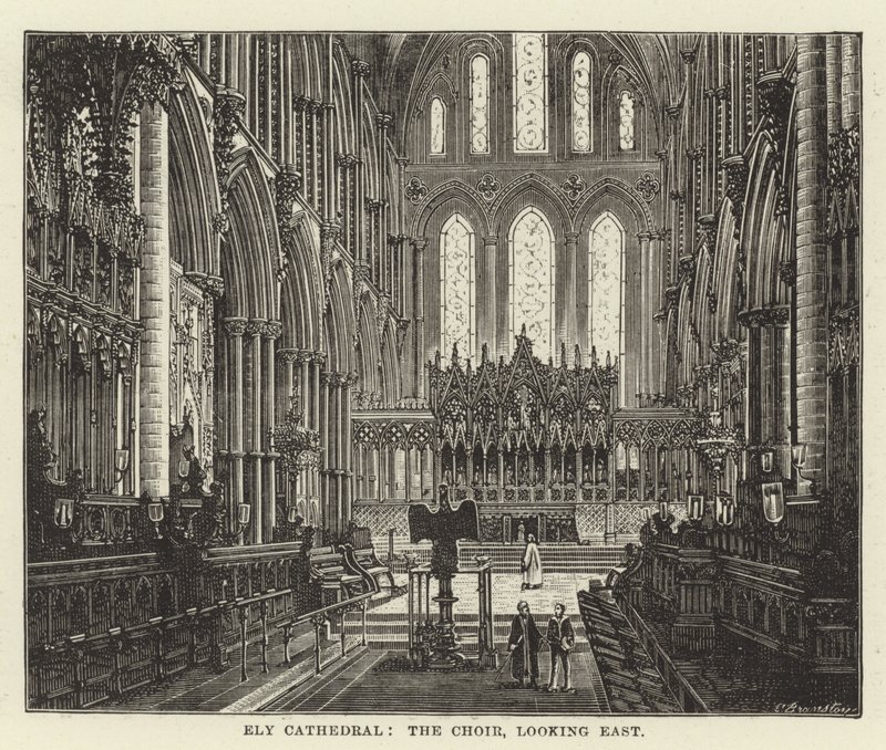 Ely Cathedral, the choir, looking east by English School