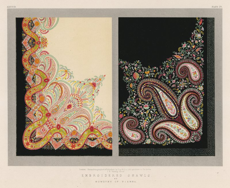 Embroidered Shawls by English School