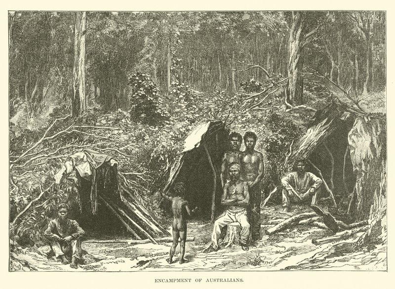 Encampment of Australians by English School