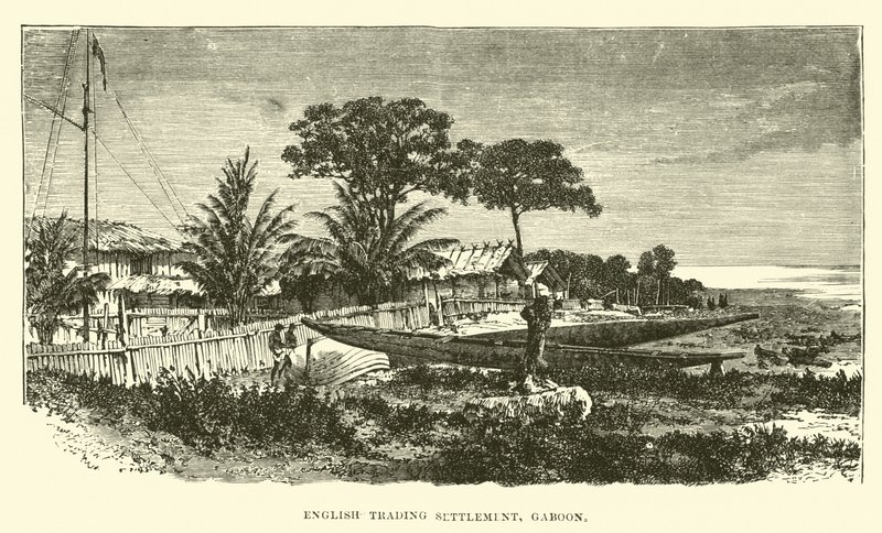 English trading settlement, Gaboon by English School