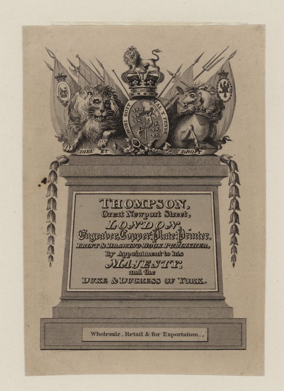 Engravers, Thompson by English School