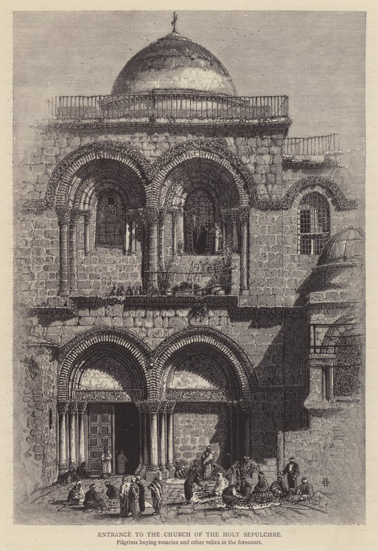Entrance to the Church of the Holy Sepulchre by English School