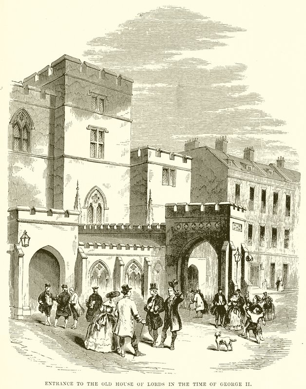 Entrance to the Old House of Lords in the Time of George II by English School