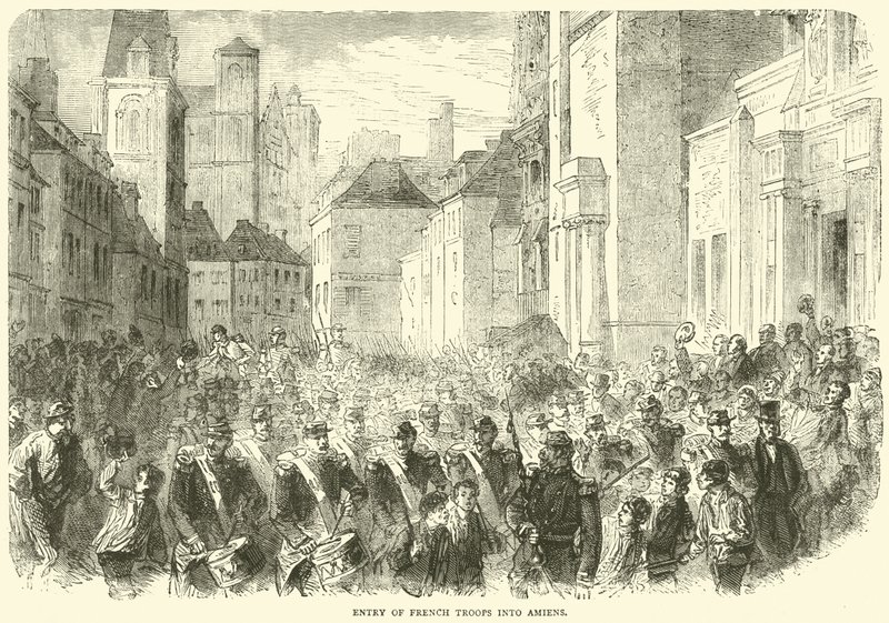 Entry of French Troops into Amiens, May 1871 by English School