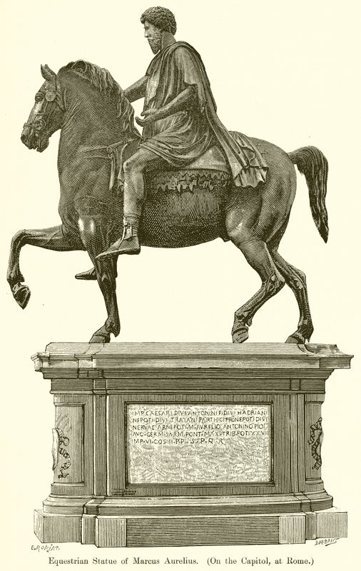 Equestrian Statue of Marcus Aurelius (On the Capitol, at Rome) by English School