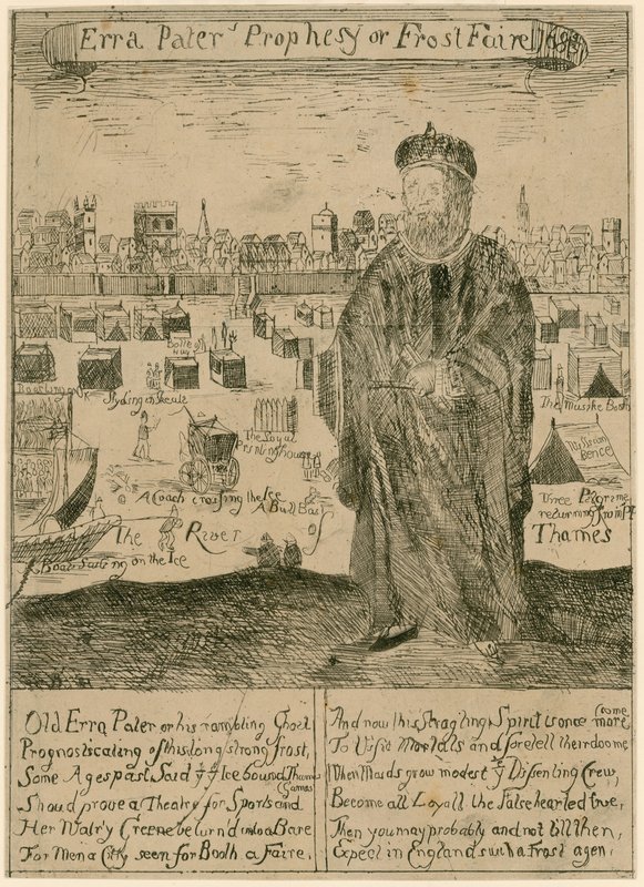 Erra Paters Prophesy of Frost Faire 1685 by English School