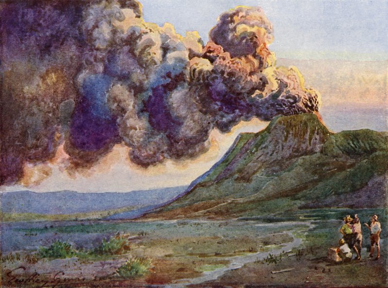 Eruption of Mount Bromo, Java, Indonesia by English School