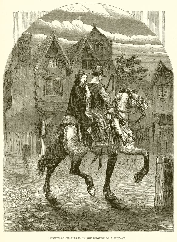Escape of Charles II in the Disguise of a Servant by English School