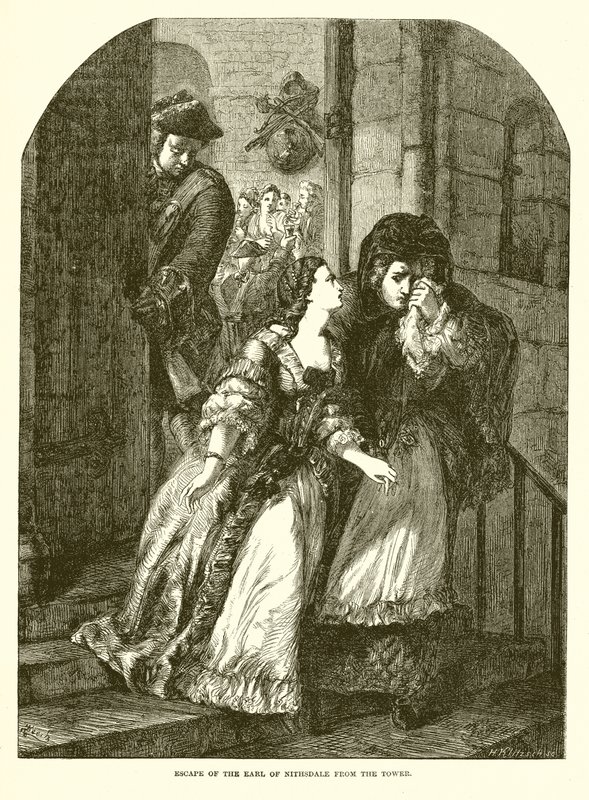 Escape of the Earl of Nithsdale from the Tower by English School