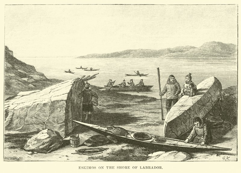 Eskimos on the Shore of Labrador by English School